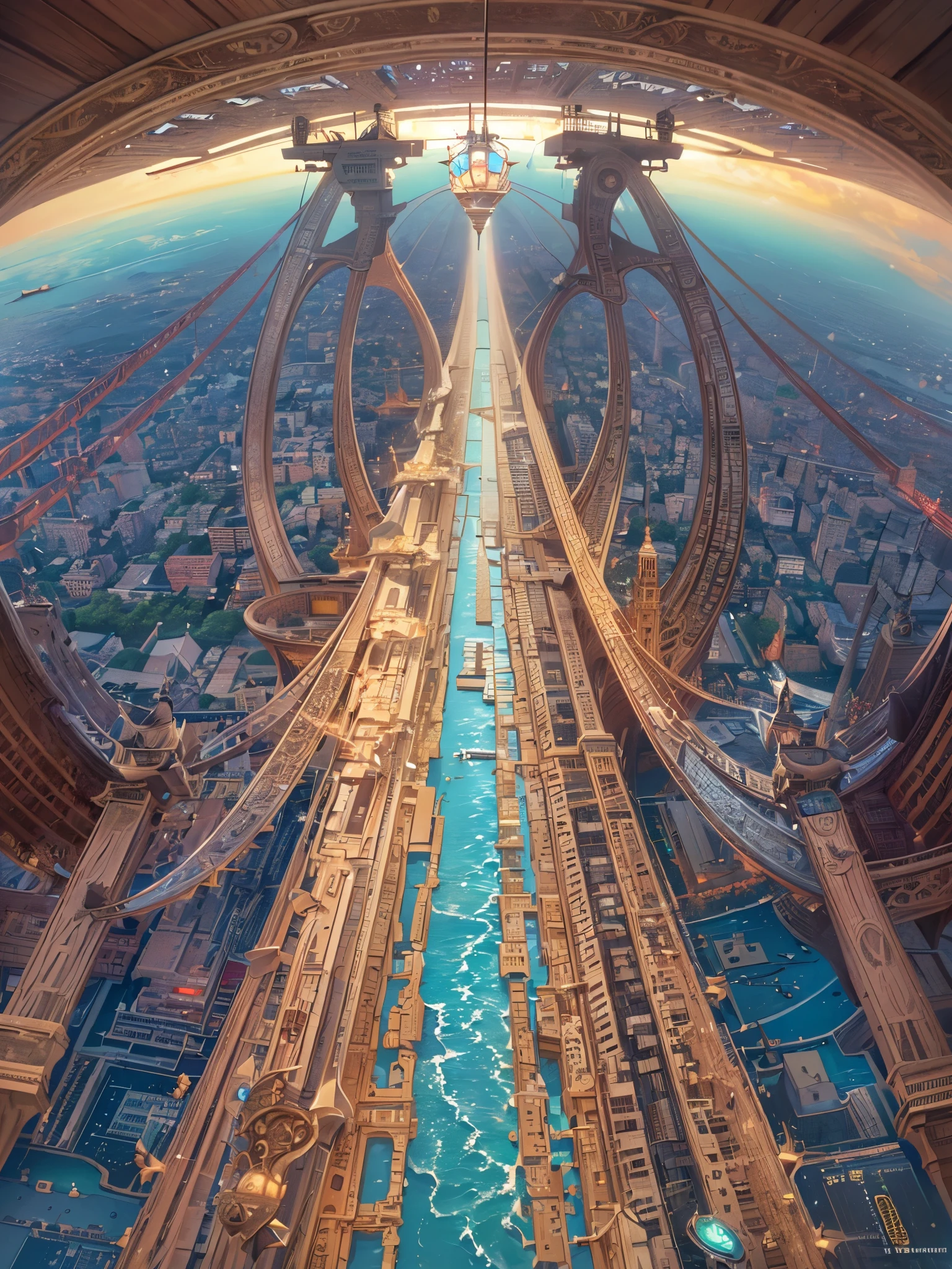 ((highest quality)),(Ultra-high resolution),(Very detailed),(Detailed Description),((The best CG)),(A masterpiece),Ultra-precise art,amazing drawing art,(Art with precise detail:1.5), Beyond the Sky,Bridge to the Sun, Blue wind,