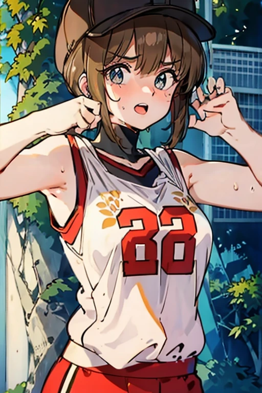  sweating, basketball jersey, sexy