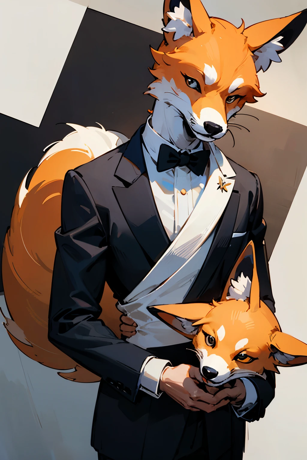 ((best quality)), ((masterpiece)), (detailed), Fox, tuxedo wearing