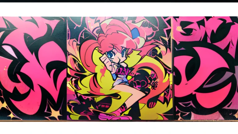 Girl's whole body,anime,Graffiti art,80's