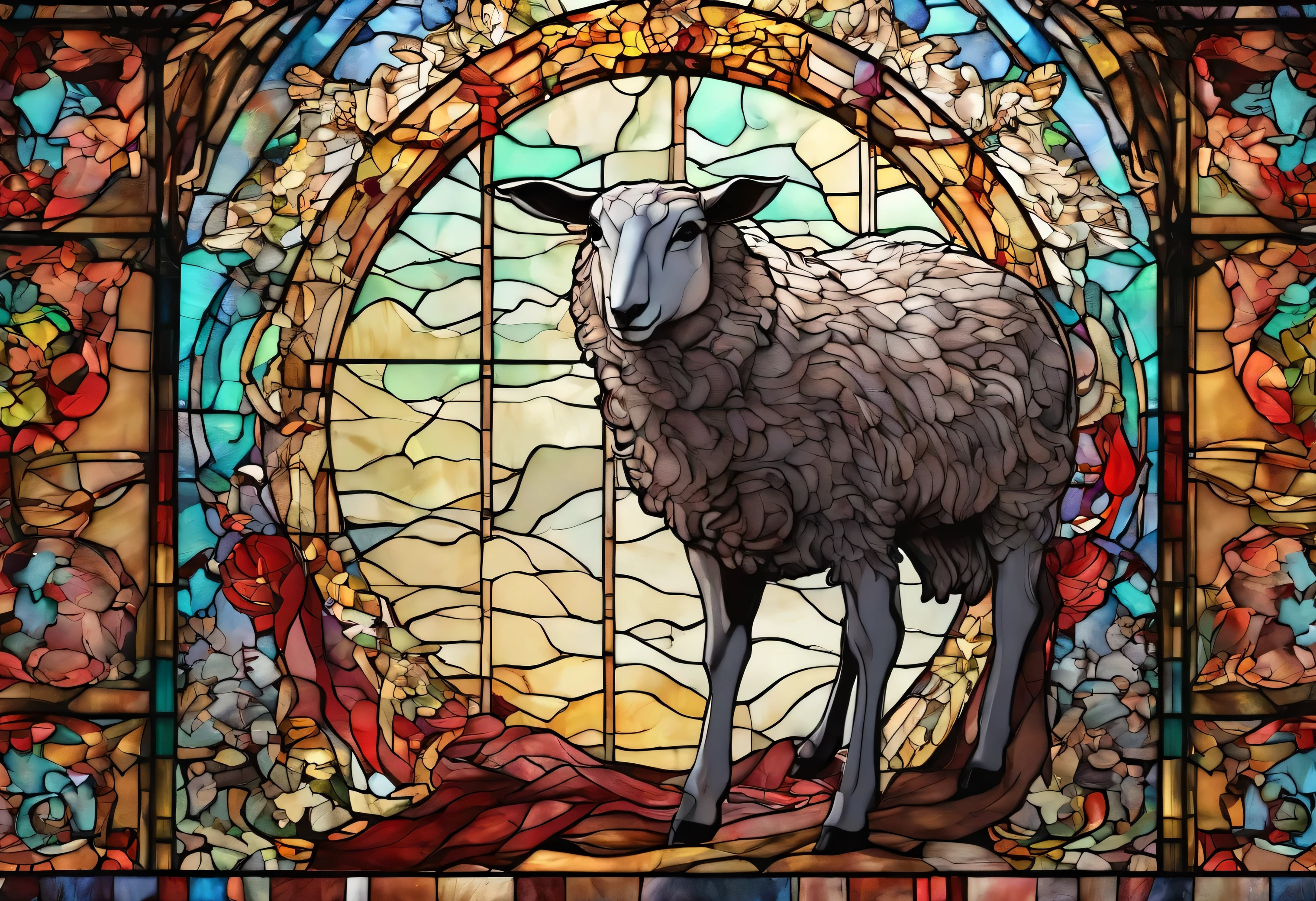 (best quality,4k,8k,highres,masterpiece:1.2),ultra-detailed,(realistic,photorealistic,photo-realistic:1.37), overwhelming scene, bleeding hornless lamb, bloodstained surroundings,distressed lamb, vivid red blood,horror, dark atmosphere, eerie lighting, somber colors, detailed texture of lamb's fur, ominous clouds, eerie silence, dramatic shadows, haunting background, despair and tragedy.