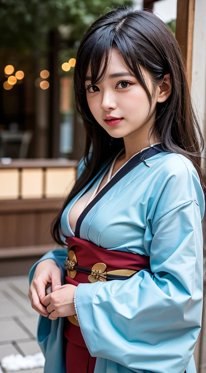 She is wearing a Chinese court hanbok, her breasts are visible, her genitals are also visible, and she has hair on her body. 30 years old The background is a Chinese palace