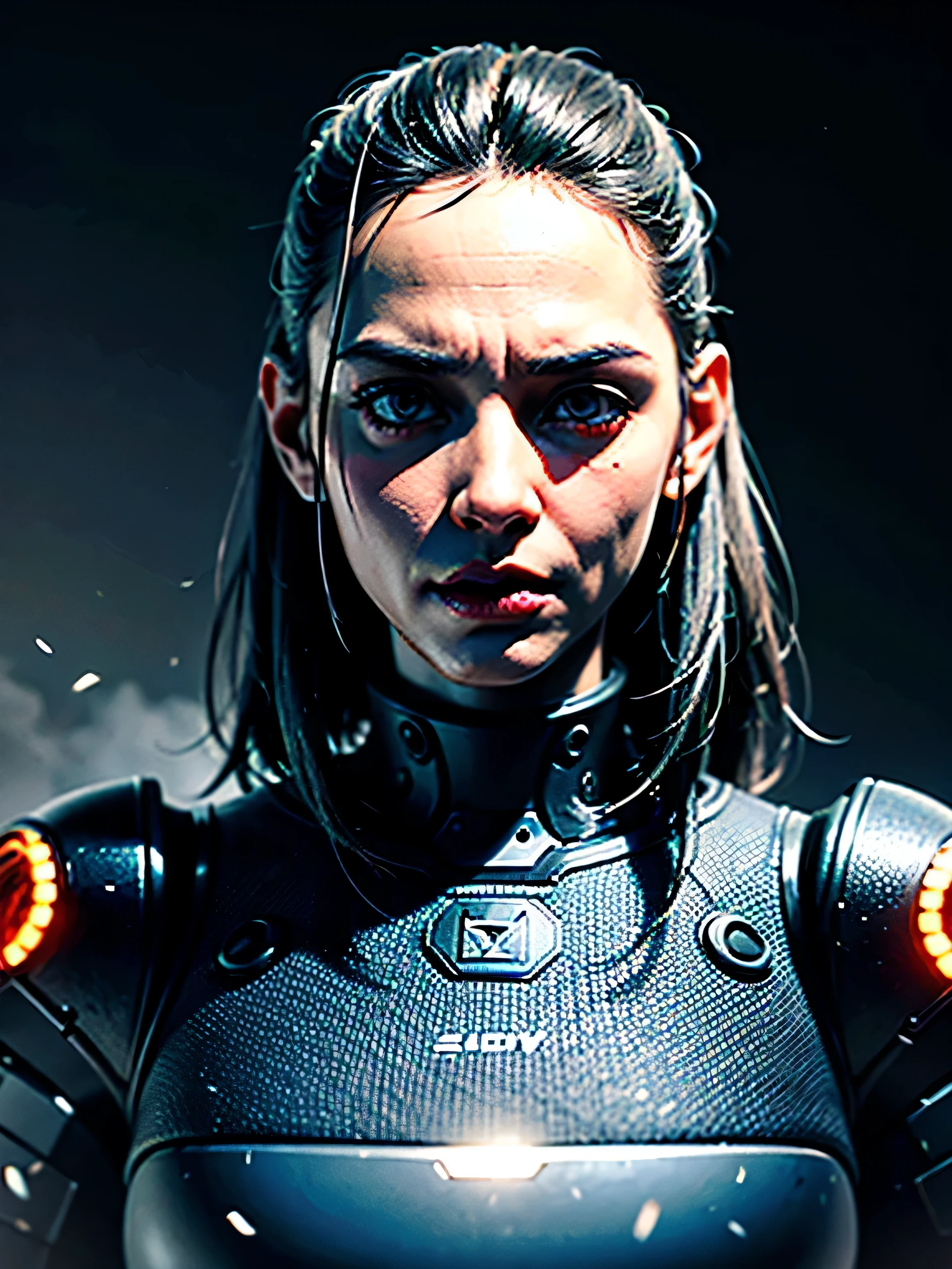 Portrait of a Russian evil cyberpunk robot, Dark style, dramatic, Extremely detailed, trending on artstation, cinematic look, Beautiful composition, ambient light, fog, Phenomenal photography, wide angle, 8K, Epic, photorealism, ray tracing, sharp focus, depth of field, professional, masterpiece, commissioned, Best quality, color corrected, corrected in message