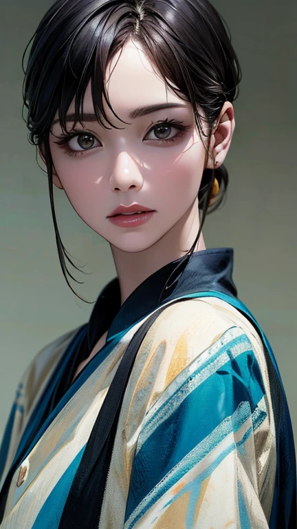 (hig彼st quality、8k、32k、masterpiece)、(Realistic)、(Realistic:1.2)、(High resolution)、Very detailed、Very beautiful face and eyes、1 girl、Round and small face、Tight waist、Delicate body、(hig彼st quality、Attention to detail、Rich skin detail)、(hig彼st quality、8k、Oil paint:1.2)、Very detailed、(Realistic、Realistic:1.37)、Bright colors、Full Body Shot
