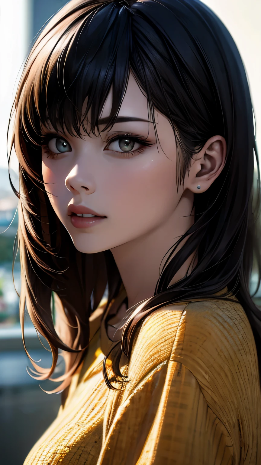 (hig彼st quality、8k、32k、masterpiece)、(Realistic)、(Realistic:1.2)、(High resolution)、Very detailed、Very beautiful face and eyes、1 girl、Delicate body、(hig彼st quality、Attention to detail、Rich skin detail)、(hig彼st quality、8k、Oil paint:1.2)、Very detailed、(Realistic、Realistic:1.37)、Bright colors、Full Body Shot