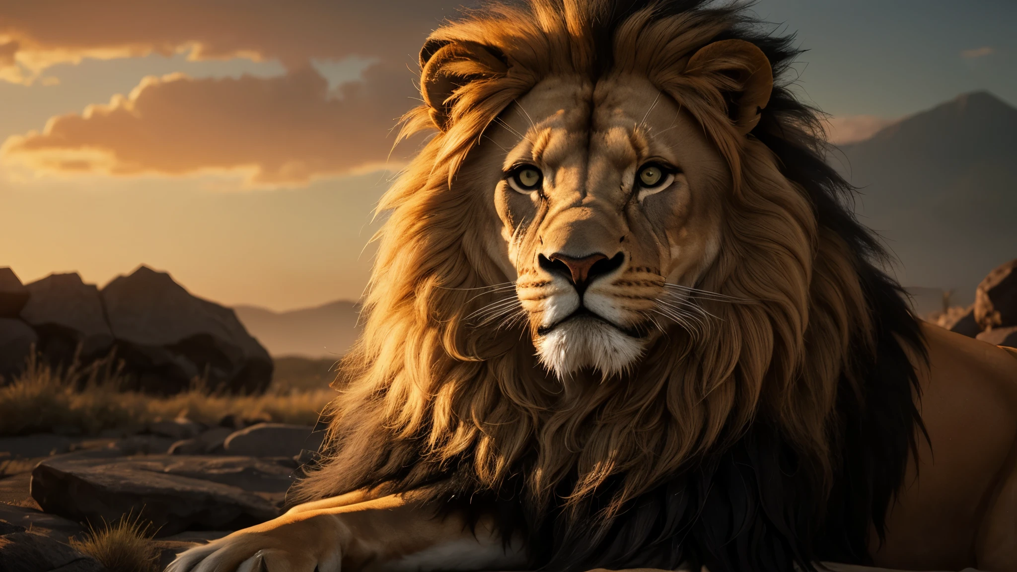 Lion, Divine Lion, naturais, Natureza, Natureza, Linda, renderizado, fotorrealista, UltraHD, 4k, texturasdetalhadas, thunders, sombras detalhadas, cores detalhadas, por do sol, sol se pondo, Sunset, Natureza Linda, Great Divine, por do sol, contraste detalhado, contraste realista, high resolution, cores detalhadas, fogo, eletricidade, divina criatura, 8k, Detailed Realistic, 16K, 8K, HD, contraste detalhado, contraste realista, high resolution, cores detalhadas, fogo, eletricidade, divina criatura, 8k, Detailed Realistic, Elegante, 