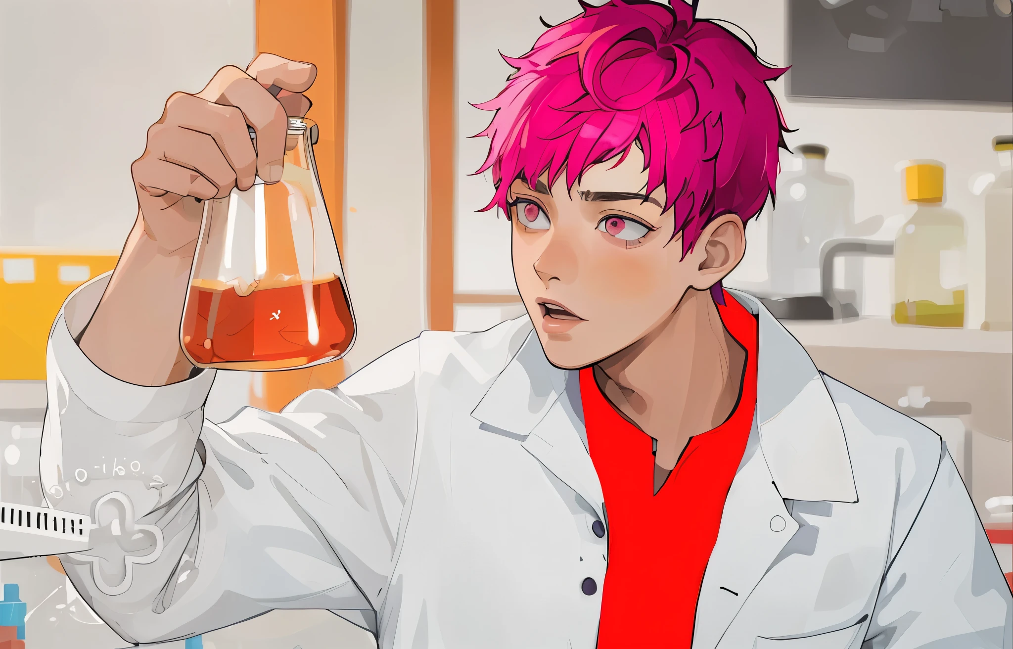 16 year old boy doing experiments