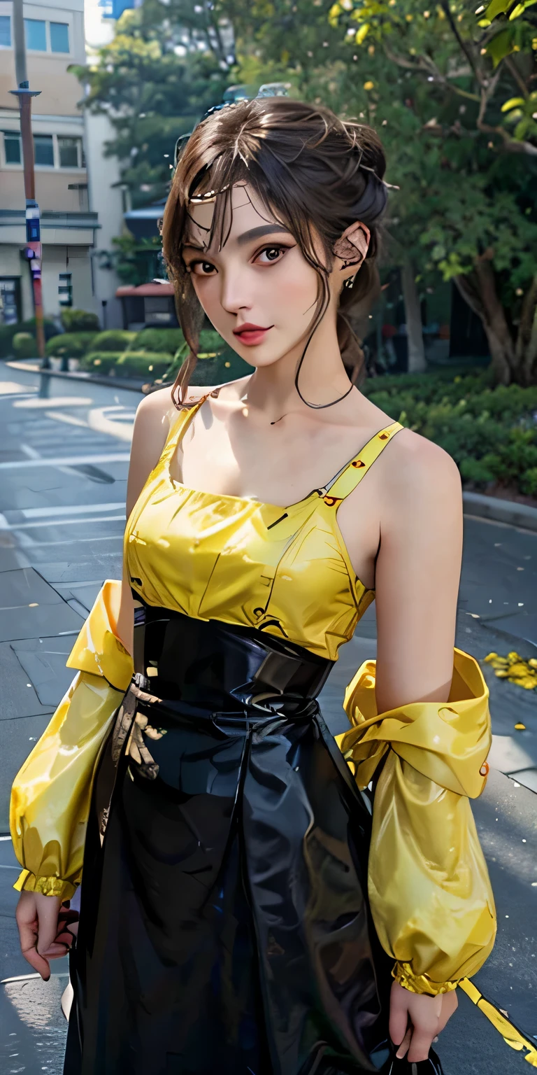 1girl, yelan \(genshin impact\), genshin impact, solo, alone, bee costume, (masterpiece:1.2), (best quality:1.2), newest, ai-generated