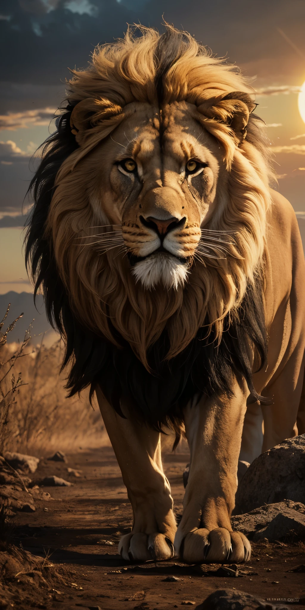 Lion, Divine Lion, naturais, Natureza, Natureza, Linda, renderizado, fotorrealista, UltraHD, 4k, texturasdetalhadas, thunders, sombras detalhadas, cores detalhadas, por do sol, sol se pondo, Sunset, Natureza Linda, Great Divine, por do sol, contraste detalhado, contraste realista, high resolution, cores detalhadas, fogo, eletricidade, divina criatura, 8k, Detailed Realistic, 16K, 8K, HD, contraste detalhado, contraste realista, high resolution, cores detalhadas, fogo, eletricidade, divina criatura, 8k, Detailed Realistic, Elegante, 