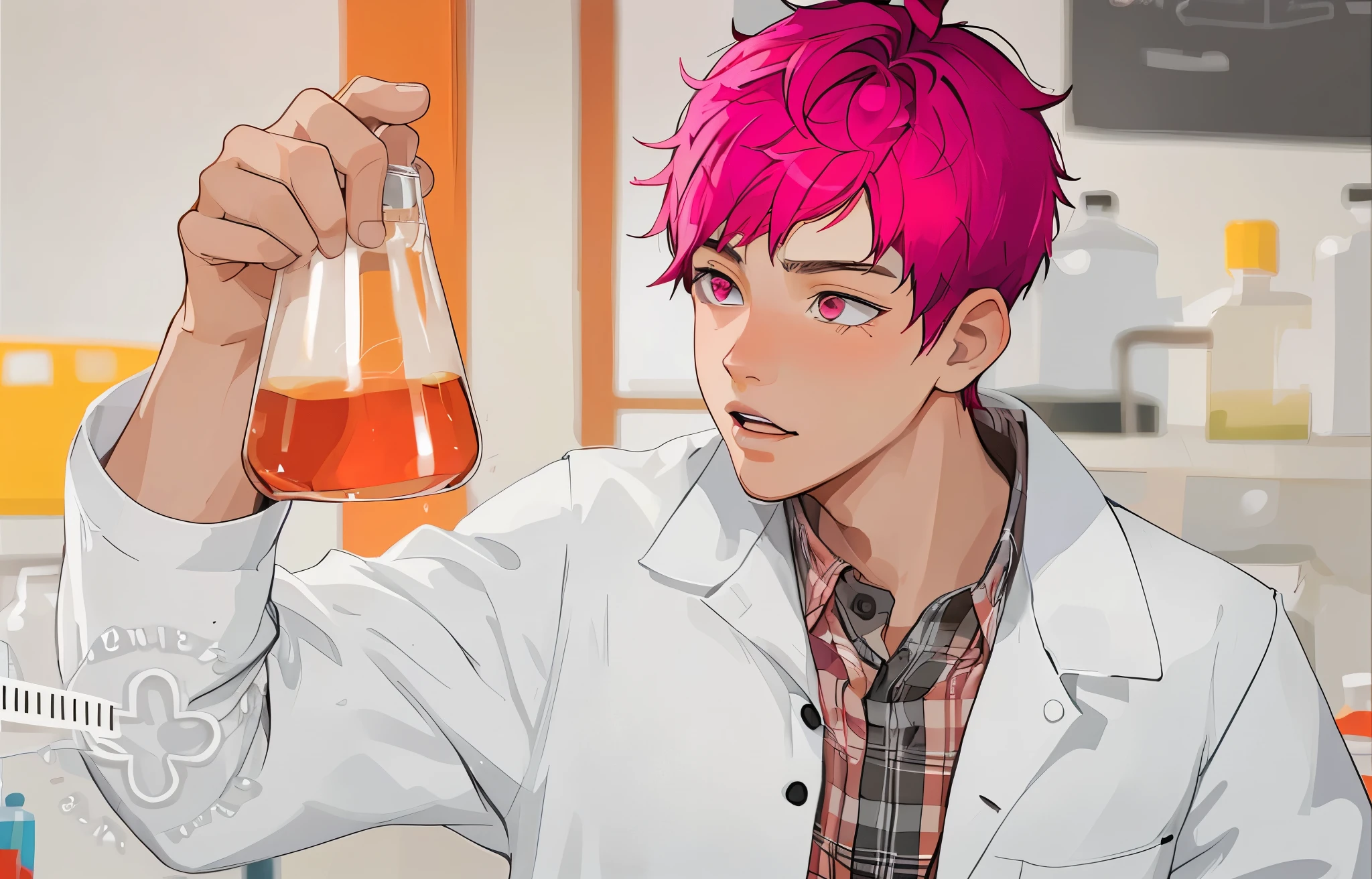 16 year old boy doing experiments