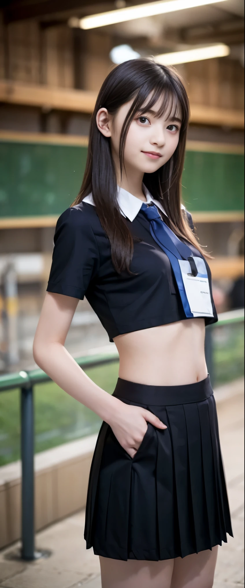 (masterpiece, highest quality:1.2), 8k, girl in full nudity, 85mm,Official AR RAW Photos, Super slim slender beautiful girl, skirt、上Half BodyHalf BodyFull nudity、Short sleeveの白シャツをたくし上げた、Show off your breasts、beautiful medium-sized breasts、Show me your ears、Naked girls photoshoot、Full nudity, Cute face, close, Half Body, It was a race, Gardenia, beautiful girl, , Thighs, Short sleeve, Station platform、 Looking at the audience, No makeup, (Big smile), Film Grain, chromatic aberration, Sharp focus, Face Light, Bright lighting, 10 generations, Detailed face, Background Blur, (Dark red tie:1.1)、((((((12 year oldher shirt tucked up))))))、((((((12 year old full nuditl)))))、Tight waist、Embarg pose、Shy and nervous girl、 Sad face