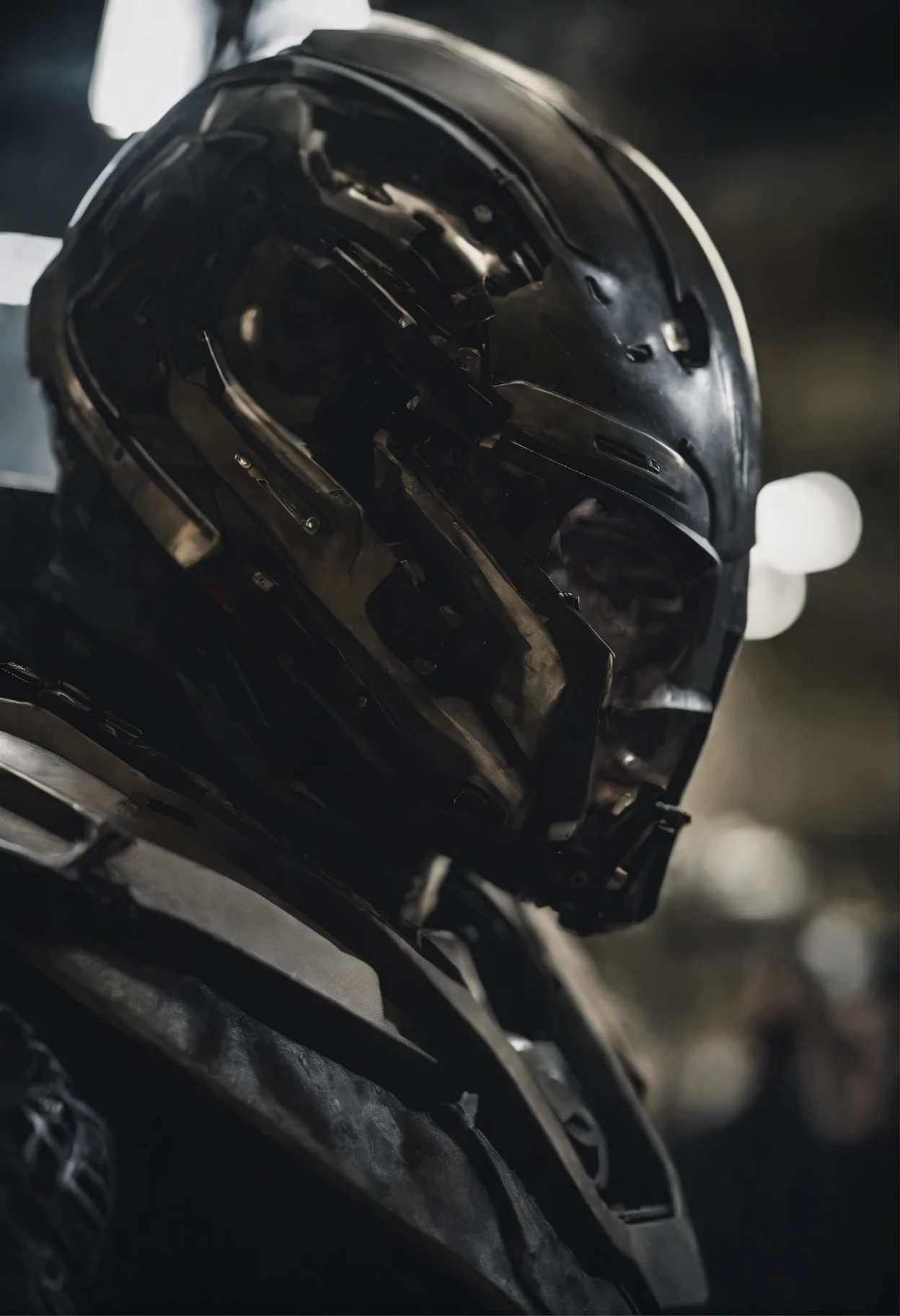 a humongous cyborg monster on the horizon, dutch angle from space view, concept art, high detail, intimidating, epic scale ultrawide angle, cinematic, Artstation trending, octane render, hyperrealistic, Cryengine 8k UHD