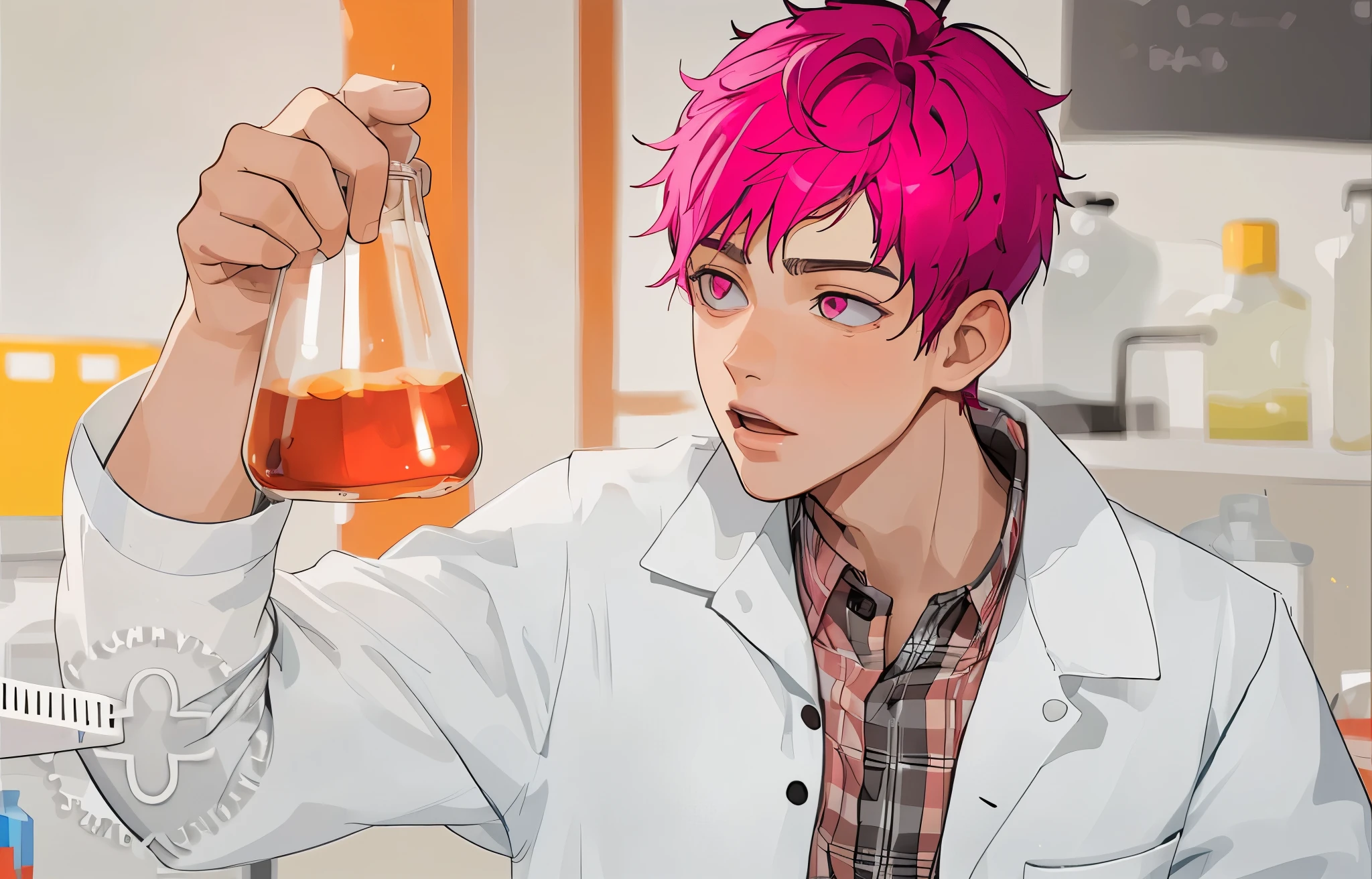  boy doing experiments