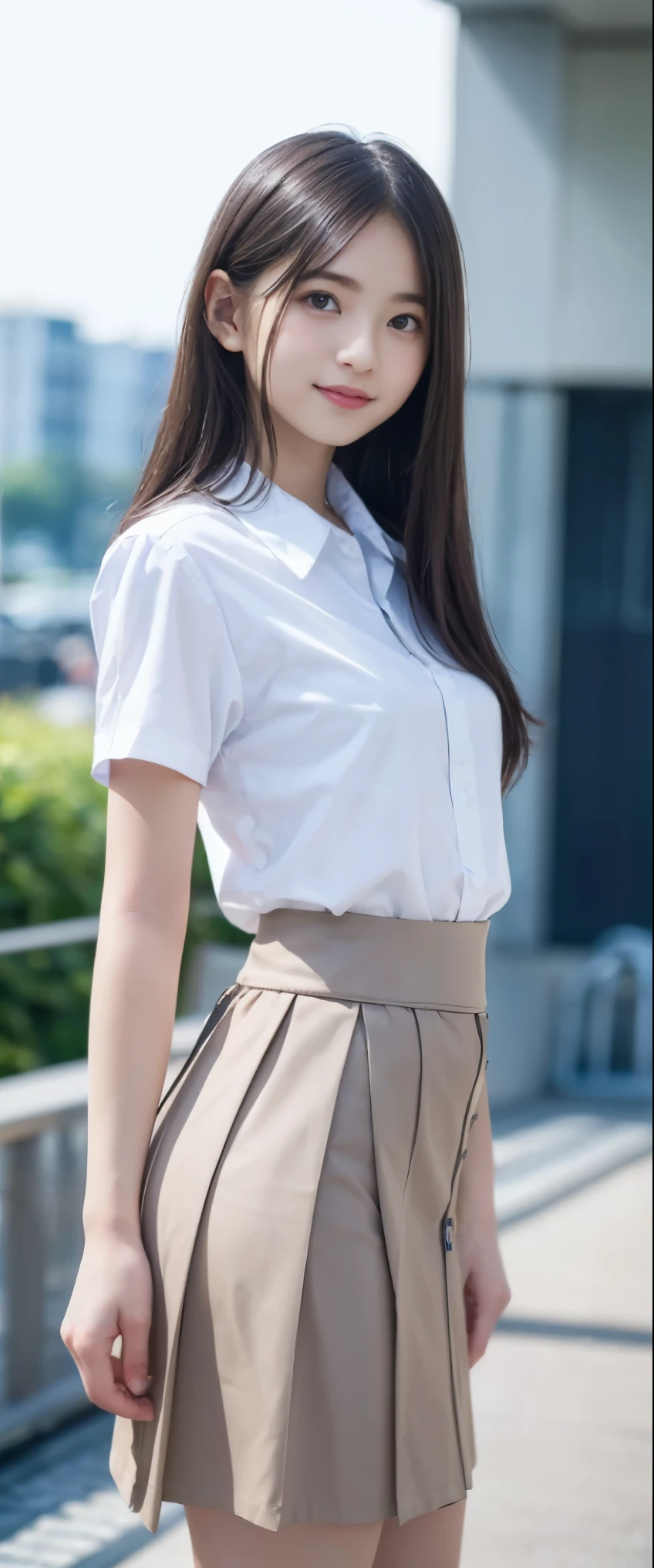 (masterpiece, highest quality:1.2), 8k, 12才のFull nudityの女の子, 85mm,Official AR RAW Photos, スーパースリムなスレンダーbeautiful girl, skirt、上Half BodyHalf BodyFull nudity、He pulled up his sleeveless white shirt.、Show off your breasts、beautiful medium-sized breasts、Show me your ears、Naked girls photoshoot、Full nudity, Cute face, close, Half Body, It was a race, Gardenia, beautiful girl, , Thighs, Short sleeve, Station platform、 Looking at the audience, No makeup, (Big smile), Film Grain, chromatic aberration, Sharp focus, Face Light, Bright lighting, 10 generations, Detailed face, Background Blur, (Dark red tie:1.1)、((((((12 year old girl with her shirt tucked up))))))、((((((12才のFull nudity女子高生)))))、Tight waist、Embarrassing pose、Shy and nervous girl、 Sad face