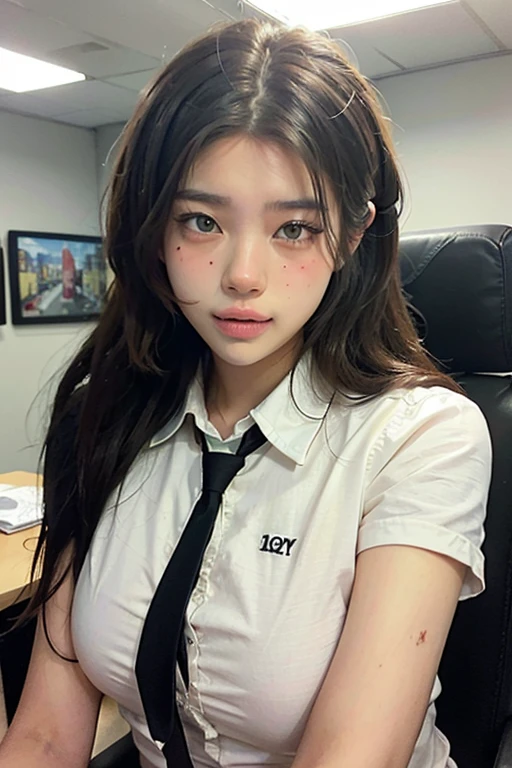 office uniform, Great lighting, Cinema Lighting, (Bustling Korean Town),
((SFW)), (highest quality, masterpiece:1.4), Absurd, Ultra-high-definition CG, 8k, High resolution, Beautiful Face, Detailed face, One girl, alone ,Braiding, Toned Up, Shiny skin, Tilt your head, still, bloom, Particles of light, Depth of written boundary,