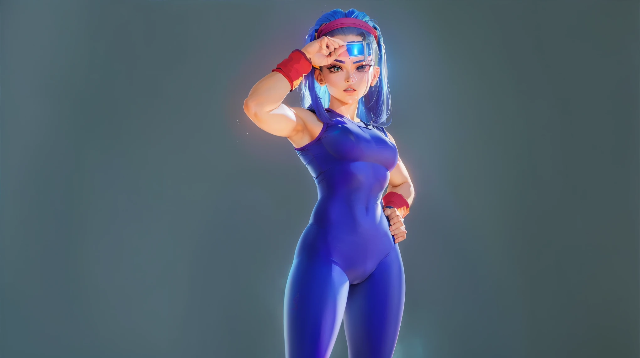 obra de arte, melhor qualidade, (papel de parede extremamente detalhado da unidade CG 8k), (melhor qualidade), (best illustration), (melhor sombra), absurdos, Realistic lighting, (Abismo), lindo brilho detalhado, arte de PeterMohrBacher, bulla de dragon ball usando roupa de treino do vegeta de dragon ball z