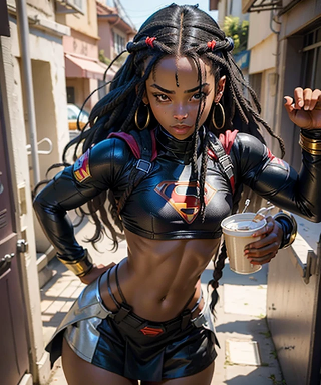 ((ultra high definition)), ((ultra high resolution)), ((ultra sharpness)), ((cinematic)), ((8K)), ((Unreal Engine 5)), ((Ultra Black girl)), ((extremely beautiful)), ((glasses), ((totally realistic)), ((realistic ebony)), ((total fidelity)), ((ultra curvy)), ((front view)), ((big ass and thick thighs)), ((tall)),((ultra detailed face)), ((beautiful forehead)), ((ultra detailed eyes)), ((brown eyes)), ((sexy thick lips)), ((ultra detailed irises)), ((ultra detailed hands)), ((ultra detailed fingers)), (((alone))), (((full body))), ((cool lighting)), ((tiny skin hair)), ((always the same face)), ((repeat always the same face)), ((always the same body)), ((always the same body proportions)), ((wearing a red long sleeve shirt and short black skirt)), ((red heart shaped balloons)), ((valentine celebration)), ((in front of valentine gift shop)), ((alone in the photo)), ((repeat the same clothes)), ((always the same clothes)), ((looking at the camera)), ((fully braided hair)), ((detailed hair)), ((hair tied in pony tail style)), ((black hair)),