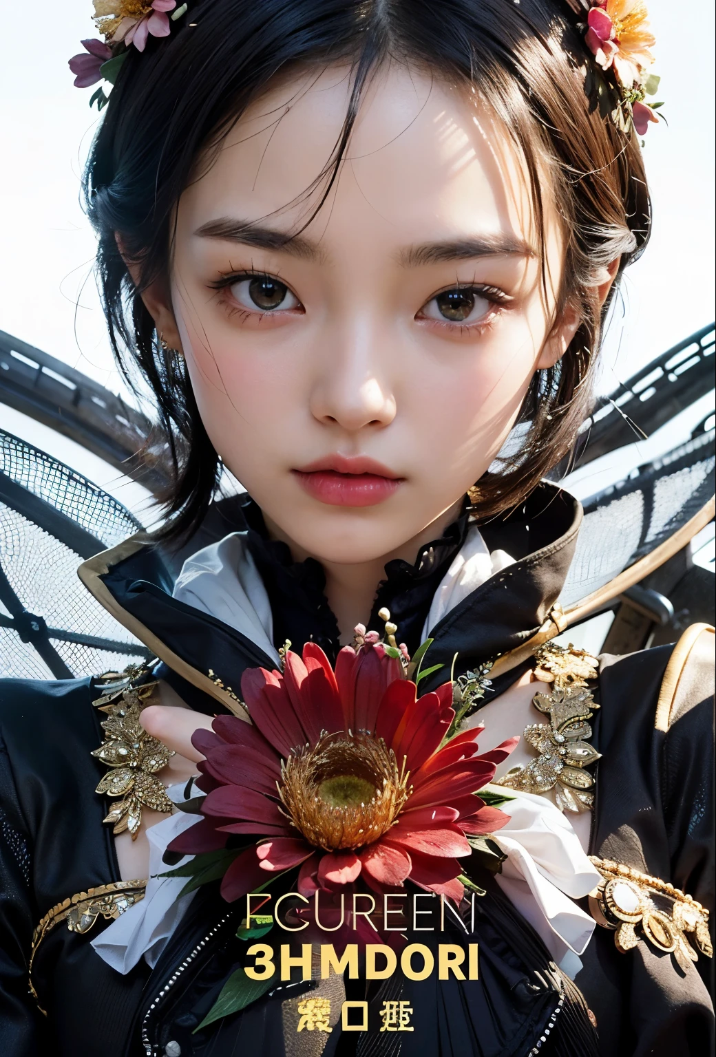 (Best quality, 8k, 32k, Masterpiece, UHD:1.2) "Generate a captivating artwork featuring a young Japanese girl model with short, sleek black hair styled in a chic bob haircut. Envision her bathed in dramatic cinematic lighting, creating an atmosphere of allure and mystery. Emphasize a romantic aesthetic vibe, showcasing the model in a poised and elegant pose that evokes a sense of intimacy and sophistication. Utilize warm and soft tones to enhance the romantic ambiance, and consider incorporating elements like flowing fabrics or flowers to add a touch of ethereal beauty. Capture the essence of romance and beauty through the model's expression, the play of light and shadows, and the overall aesthetic, creating a visually compelling and emotionally resonant piece." (perfect eyes), flawless skin, flawless face, cinematic, tight body, ((well-proportion female hands)), ((female hands with five digits)) ((Body is well proportioned)), ((chic bob haircut)), soft focus ((Short Black Hair)),