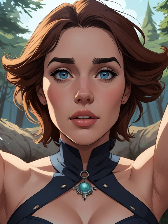 Personagem mulher estilo old west Jennifer Connelly le com marcas de guerras Imagem de desenho animado de uma mulher .Ilustra??o estilo desenho animado, estilo de arte dos desenhos animados, estilo de arte dos desenhos animados, digital illustration style, estilo atompunk design de personagens altamente detalhado, arte digital detalhada coragem, Forest fan art, Design de personagens de retrato, beautiful digital illustration, retrato de alta qualidade, Arte em quadrinhos, mulher jovem cabelo com transas lindas . Queen Anna of ArendelleBeautiful lined eyes Medium large bust and wonderful sexy clothes. image expression of sexual desire from waist to head illustration Queen Anne of Arendelle atompunk style Fallout 4 The perspective is from below, enfatizando a majestade e o poder da Gigante." Jason