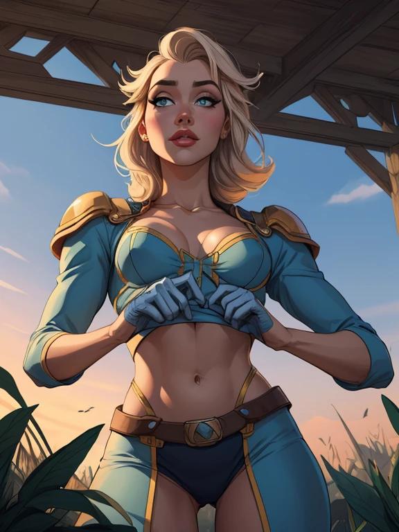 Personagem mulher estilo atompunk Fallout 4 com marcas de guerras Imagem de desenho animado de uma mulher .Ilustra??o estilo desenho animado, estilo de arte dos desenhos animados, estilo de arte dos desenhos animados, digital illustration style, estilo atompunk design de personagens altamente detalhado, arte digital detalhada coragem, Forest fan art, Design de personagens de retrato, beautiful digital illustration, retrato de alta qualidade, Arte em quadrinhos, mulher jovem cabelo com transas lindas . Queen Anna of ArendelleBeautiful lined eyes Medium large bust and wonderful sexy clothes. image expression of sexual desire from waist to head illustration Queen Anne of Arendelle atompunk style Fallout 4 The perspective is from below, enfatizando a majestade e o poder da Gigante."