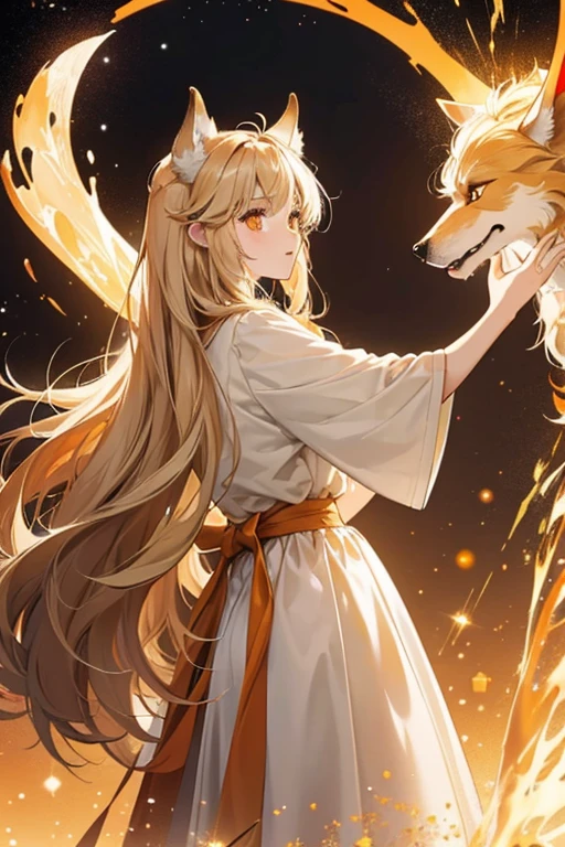  was a giant wolf-like creature with three horns and light beige hair. She had a mixture of brown-orange colors,. SPARKLE; GLITTER