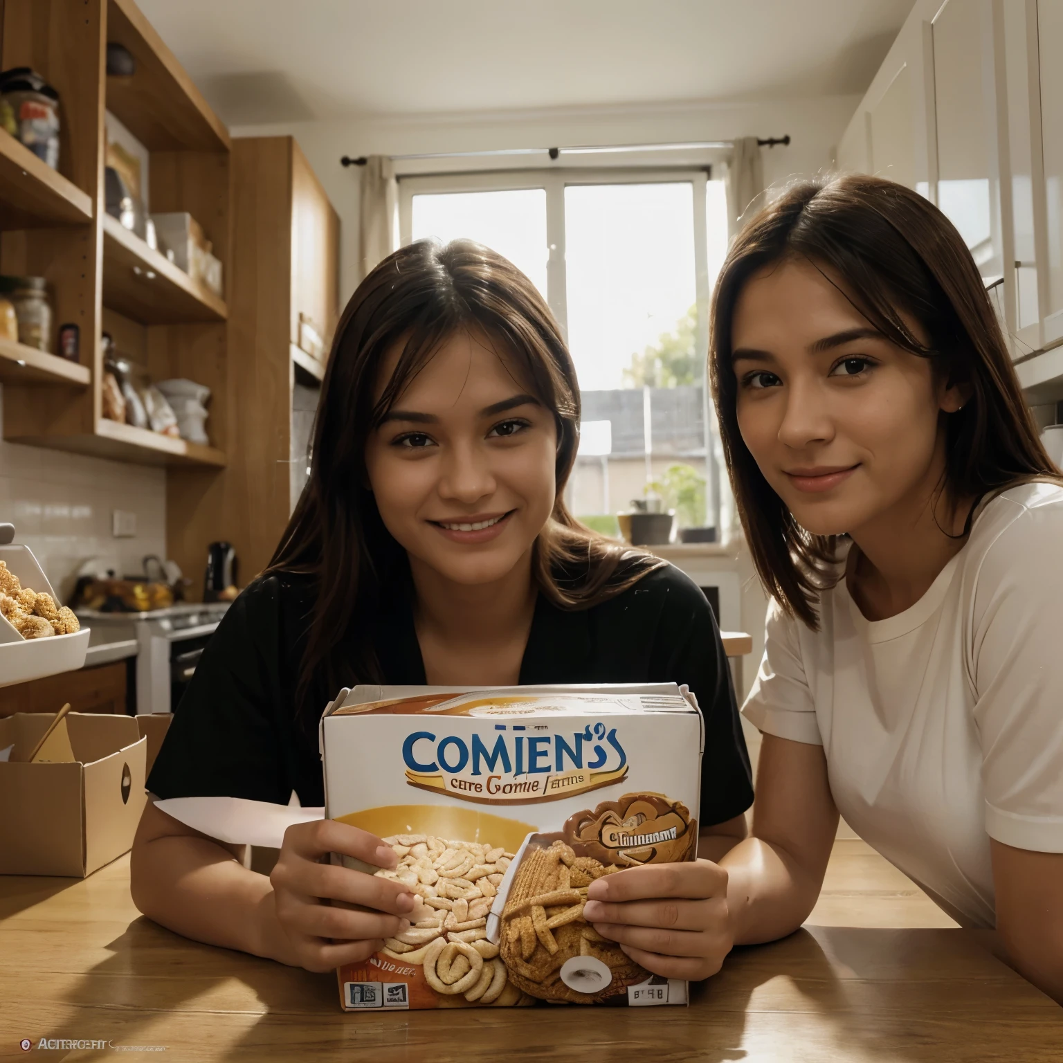 Maruice hilmen on a front cover of a cereal box with the cereal Called hilmens VacinO's and the company that made the cereal called saenz cooperation