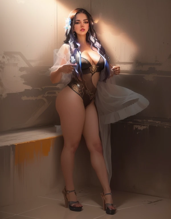 obra de arte, melhor qualidade, (papel de parede extremamente detalhado da unidade CG 8k), (melhor qualidade), (best illustration), (melhor sombra), absurdos, Realistic lighting, (Abismo), lindo brilho detalhado, arte de PeterMohrBacher,maio branco em chiffon transparente