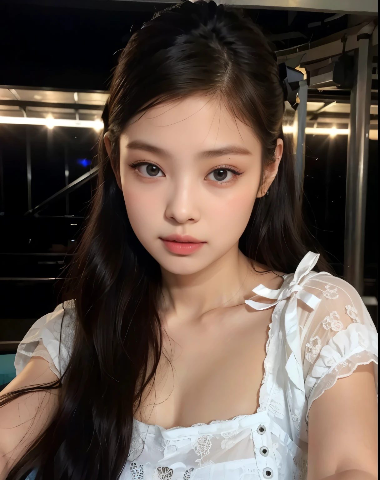 Jenny, 16K, Ethereal beauty, 16K maximum quality, maior qualidade, mais alta qualidade, Qualidade e detalhes mais perfeitos, Rosto perfeito e beleza