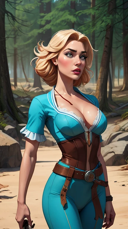 Woman character jeday style warrior armed with a 38 revolver western style atompunk Fallout 4 Jennifer Connelly le with marks of war Cartoon image of a woman .Ilustra??o estilo desenho animado, estilo de arte dos desenhos animados, estilo de arte dos desenhos animados, digital illustration style, estilo atompunk design de personagens altamente detalhado, arte digital detalhada coragem, Forest fan art, Design de personagens de retrato, beautiful digital illustration, retrato de alta qualidade, Arte em quadrinhos, mulher jovem cabelo com transas lindas . Queen Anna of ArendelleBeautiful lined eyes Medium large bust and wonderful sexy clothes. image expression of sexual desire from waist to head illustration Queen Anne of Arendelle atompunk style Fallout 4 The perspective is from below, enfatizando a majestade e o poder da Gigante." armed with a 38 revolver western style with a 38 revolver in her hands jeday style warrior in summer clothes on the beach