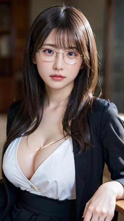 Sitting with legs crossed,1 girl, Very bright backlight,alone, {Beautiful and detailed}, ベッドにLying写真, Very beautiful big (Huge breasts:1.5) And a small waist ((Press the chest)) 、Big Breasts,Calm expression, Natural soft light,, Delicate features, Blunt bangs, Beautiful Japanese Girl, 18-year-old, ((Seductive pose)), attractive figure,(Blonde), Light grain, Real Hands, masterpiece, highest quality, Realistic, Very detailed, In detail, High resolution,Beautiful Hair, Perfect dynamic composition, Beautiful and beautiful eyes, Japanese Idols,((I&#39;m nervous and embarrassed)),Sharp focus, beauty mix, (Black suit:1.3),Movie Girl,Exhibitionism,Showing off,（Long Hair:1.5）,Curly Hair,,shame,Glasses,intellectual atmosphere,OL,shirt,skirt,Button open,glossy,sexy,Shyness,Lying,Lying down