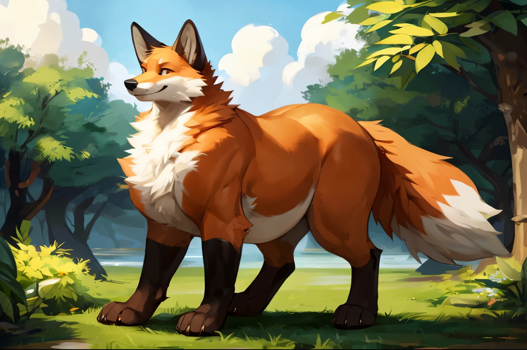 4k ultra quality, 4k full body view,(ultra high detailed body),((feral)) fox,by mystikfox61, by glitter trap boy,feral paws, by bebebebebe,by morethreedee, by seibear,(thick thigh),(chubby thigh),thicc thigh,thick legs,chubby legs,thicc legs,massive butt,enomorous thigh,massive thigh,massive legs,thick lower legs,wide legs,(detailed thigh),(wide thigh),fluffy belly sharp nails,((sfw)),(ultra detailed face),detailed eyes,big tail,fluffy tail,(detailed tail),enomorous tail,bigger tail,huge tail,volumetric light,big paws,(thick paws),fluffy paws,furry paws,enomorous paws,(feral focus), beast,(bigger lower body),(long legs),front view,master works, super fine, 4k resolution, high quality,high picture detail,dark fantasy,illusory engine, Masterpiece,dire fox,faint lighting,charming (feral) body,hyper belly,chubby (feral) body,macro,giga,cyber city