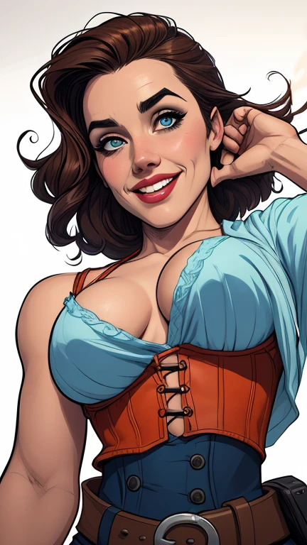 Woman character jeday style warrior armed with a 38 revolver western style atompunk Fallout 4 Jennifer Connelly le with marks of war Cartoon image of a woman .Ilustra??o estilo desenho animado, estilo de arte dos desenhos animados, estilo de arte dos desenhos animados, digital illustration style, estilo atompunk design de personagens altamente detalhado, arte digital detalhada coragem, Forest fan art, Design de personagens de retrato, beautiful digital illustration, retrato de alta qualidade, Arte em quadrinhos, mulher jovem cabelo com transas lindas . Queen Anna of ArendelleBeautiful lined eyes Medium large bust and wonderful sexy clothes. image expression of sexual desire from waist to head illustration Queen Anne of Arendelle atompunk style Fallout 4 The perspective is from below, enfatizando a majestade e o poder da Gigante." armed with a 38 revolver western style with a 38 revolver in her hands jeday style warrior in summer clothes on the beach Character wearing clothesCartoon style corsets hellish clothes Harley Quinn cartoon of a woman .cartoon style illustration, estilo de arte dos computadores roupas de vampira desenhos animados, estilo de arte dos desenhos animados, smile showing teeth Digital illustration style, design de personagens altamente detalhado, arte digital detalhada fantasia sensualizando Design de personagens de retrato, beautiful digital illustration, retrato de alta qualidade, Arte em quadrinhos, mulher jovem. expression of sexual desire white background