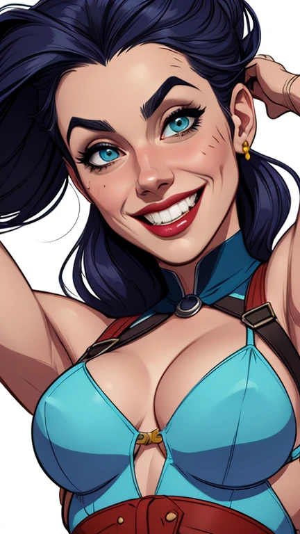 Compensation! Here is the revised and cleaner text:
--- Character: Battle-scarred Harley Quinn.
Description: Cartoon image of a woman. cartoon style illustration, with highly detailed character design. detailed digital art, showing courage and high quality portrait.
characteristics:
- Portrait character design - Beautiful digital illustration - Comic art - Young girl with braided hair - Beautiful lined eyes - Medium-large bust and wonderful sexy clothes - Expression of sexual desire from waist to head ---