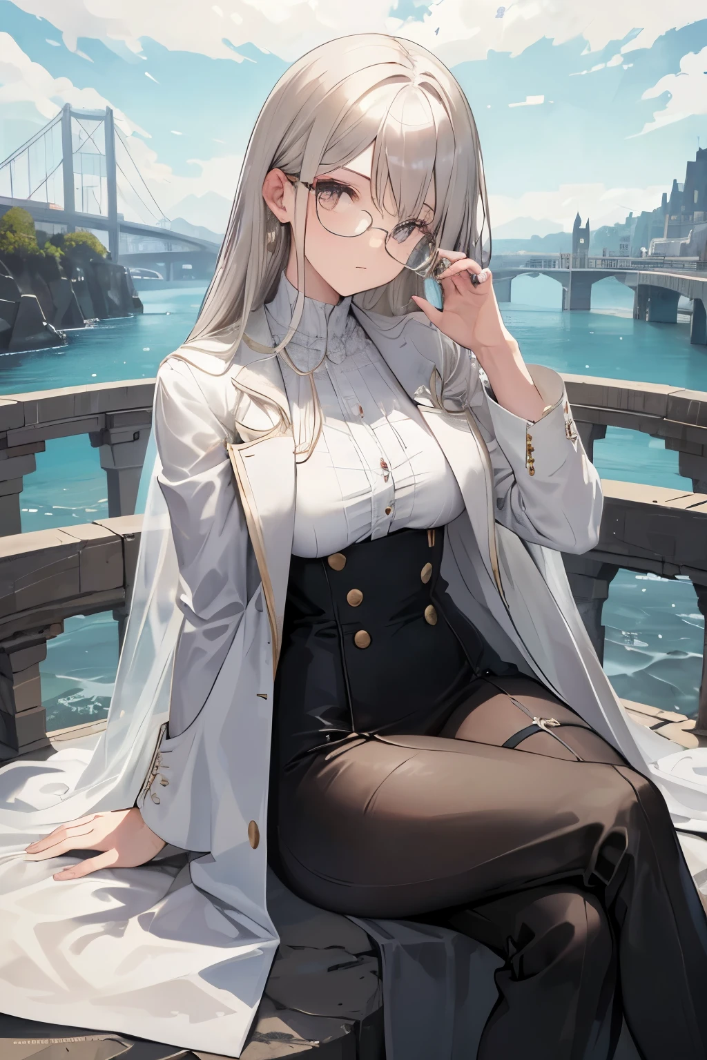 Glasses with a gripping frame, elegant and chic,
Translucent rims, accentuating bright eyes,
Round shape, sitting perfectly on the bridge,
Metallic accents, adding a touch of sleek,
Frames narrow at arms, comfortably fitting,
Intricate details, a work of art, subtly striking.