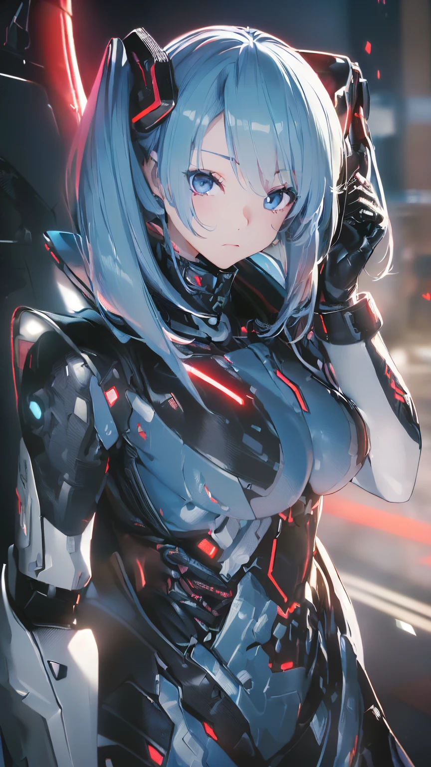 (blonde:1.35),(light purple eyes:1.3),(long hair with a lot of hair:1.2),(smooth straight hair:1.2),(With bangs),blush,(blue and silver armored suit:1.5),(Feminized armored suit:1.4),(Smooth body lines:1.3),(My chest is sticking out:1.25),(the whole body is covered with machines:1.3),(mechanical arm with wide cuffs:1.4),(arms are rifles:1.4),(Wires are coming out from everywhere),(Oversized launchers and rifles:1.35),(Fighting lightly with a weapon:1.25),(transparent mechanical wings:1.35),(angel ring:1.2),(eye size:1.7),(Her eyes are sparkling:1.3),(active movement:1.4),(gentle smile:1.4),(Watery eye:1.45),(I can see the cleavage:1.5),(tits:1.3),(walk in the air:1.35),(fly in the sky:1.4),