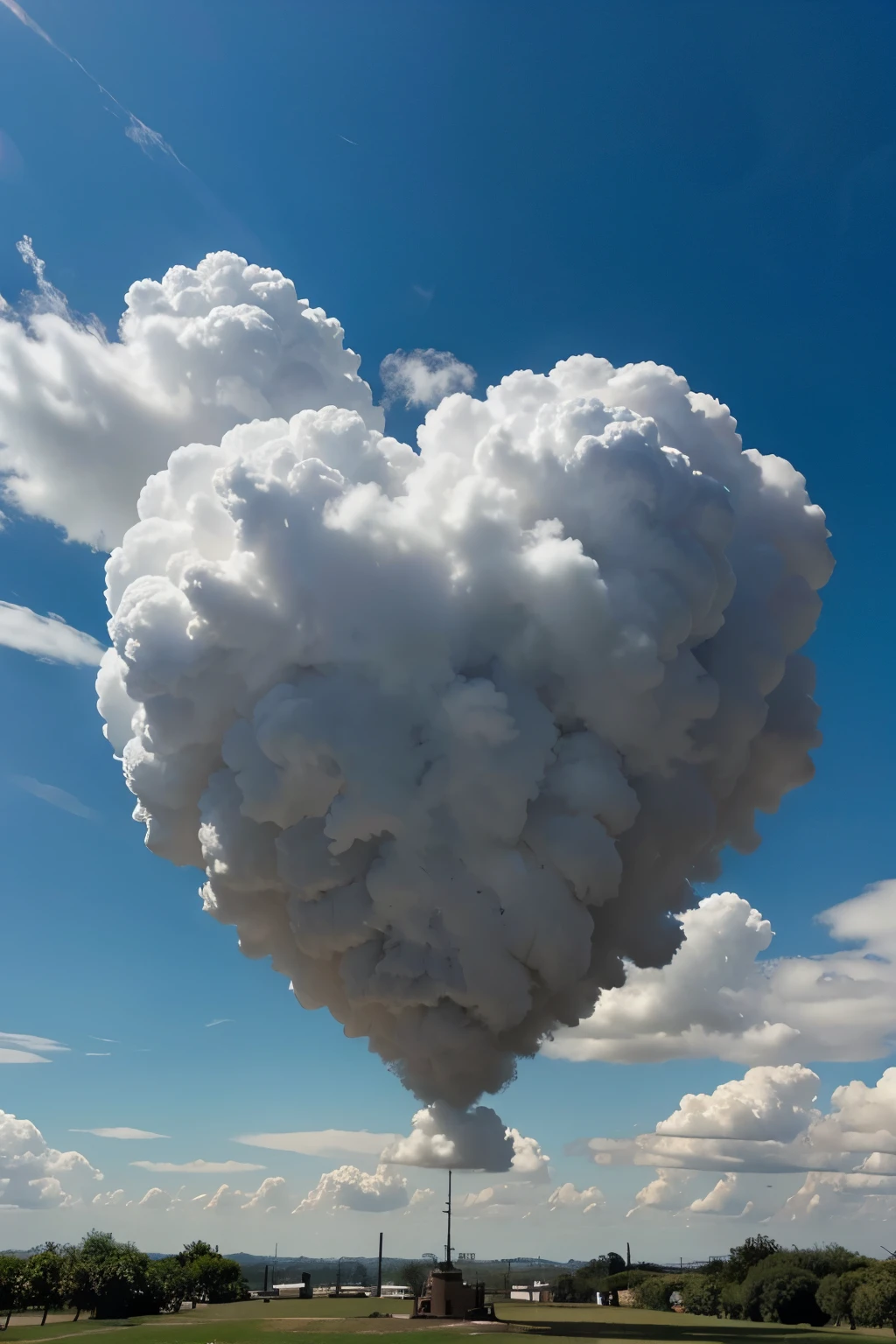 nube, forma de corazon, gigante, sin fondo
