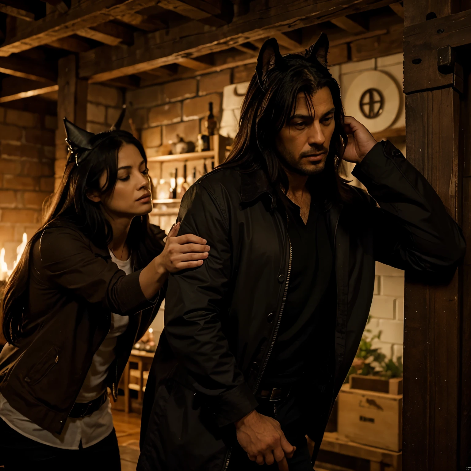 El caballero haciendo reverencia a Grimm