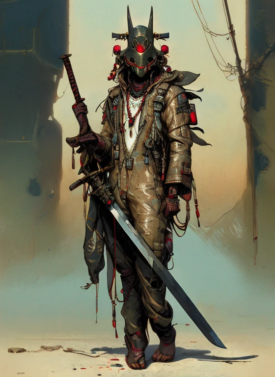 perfect proportions, anatomically correct, (head to toe: 2.0), (full body image: 2.0), solo, (Casshern: 1.6), extremely stylized, deviant art, masterpiece, highly detailed, detailed eyes, expressive detailed eyes, detailed pupils, futuristic, ((1950s scifi helmet)), ((pointy helmet)), Rubber Gloss, (flightsuit:1.4), big boots, entire body image, full body shot, nvinkpunk, professional photograph of alexander_skarsgard, tassles, large beads, (large tassels), cyberpunk, inkpunk, paint platter, ink splatter, (action pose:1.0), ((holding a sword))