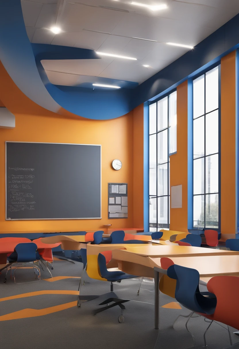 Make a classroom with ergonomic materials  
