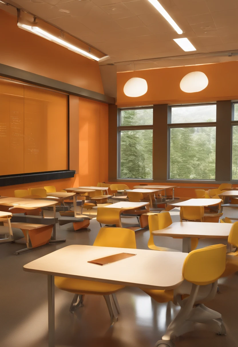 Make a classroom with ergonomic materials  