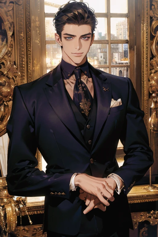 (highres:1.2),handsome man in elegant suit,stylish guy in professional attire,confident man in formal office clothes,chic and sophisticated man in business suit,charming gentleman with impeccable style,fashionable male model in tailored suit,attractive male executive with a commanding presence,smartly dressed man with irresistible charm,exquisitely dressed man in a designer suit,dapper man looking sharp in formal attire, sophisticated businessman exuding confidence,successful entrepreneur in stylish office wear,well-groomed man radiating elegance and power,classy man with a captivating aura of authority,modern gentleman commanding attention in a suit,professional man exuding charisma and charm,gorgeous guy in a tailored suit,oozing confidence and style,confident and polished man in a formal ensemble,suave and debonair man with an air of sophistication,distinguished man showing impeccable taste and class,impossibly handsome man with a killer smile,(portrait:1.2),(realistic:1.37),(bokeh,vivid colors,studio lighting),(sharp focus),(medium:1.1)