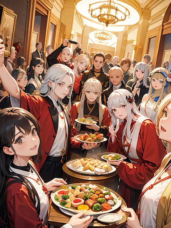 The Grand Banquet of 500 Arhats, Group selfie