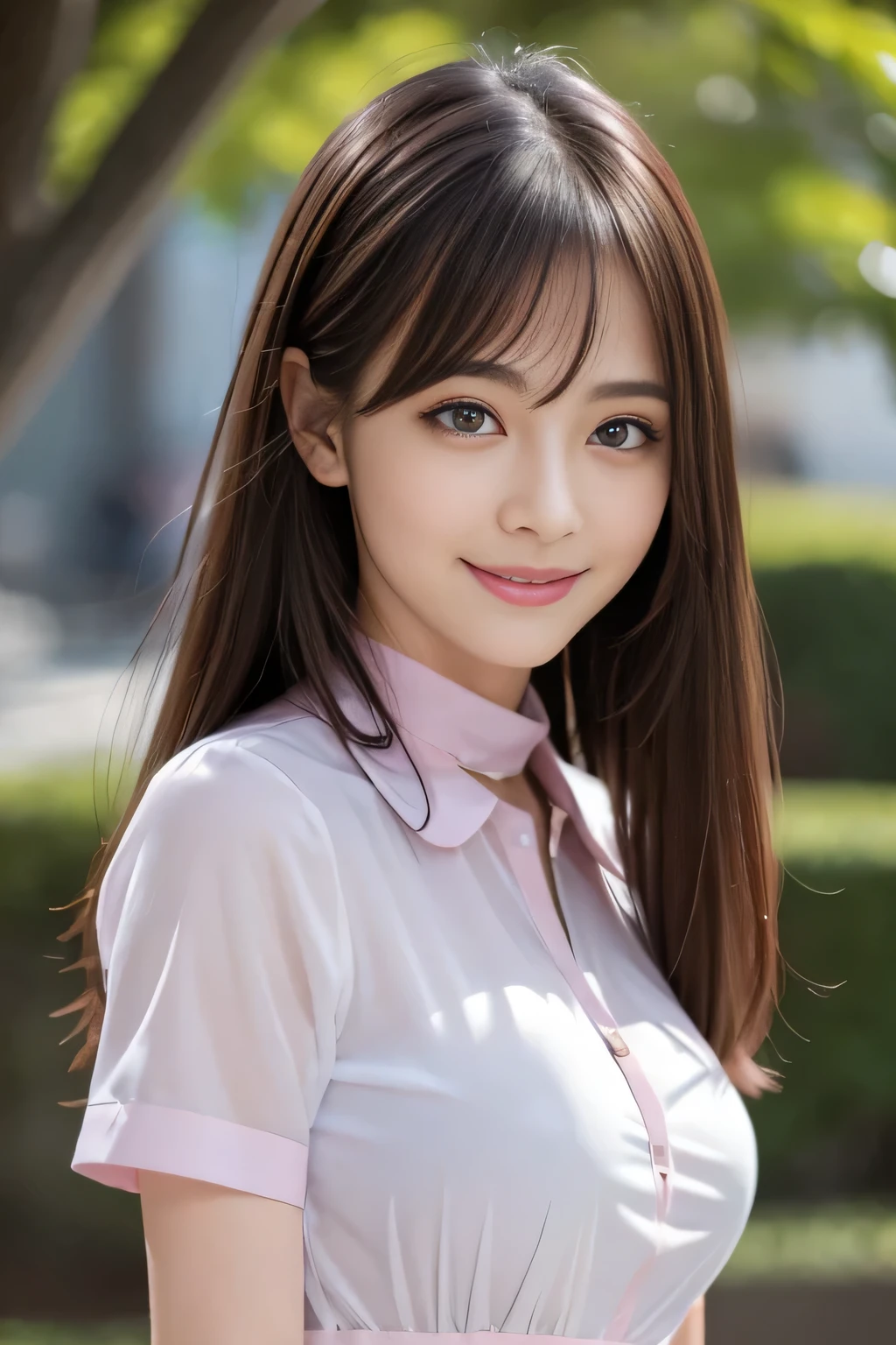 (photo Practical:1.4), (hyper Practical:1.4), (Practical:1.3), (Smoother lighting:1.05), (Improving the quality of film lighting:0.9)、Natural light、Professional photos, Practical portrait,(1 female), Medium Length Hair, Beautiful face and eyes, very cute face, Smile, vitality, vitality, (Real short nurse uniform:1.2), light pink, White, (Chest Nurse:1.4), (Ward), stethoscope, White Wallpaper, Sexy girl portrait, (view from below:1.2)
, One Girl, hoshino (Blue Archive), alone, Heterochromia of the iris, Long Hair, Ahoge, hello, valley, Big Breasts,Show Viewer, ID card, Open your mouth, very Long Hair, smile, bangs, blush, Hair between the eyes, High resolution,masterpiece, Highest quality,Adjust the proportions of your fingers