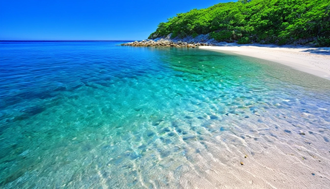 (best quality,highres:1.2),ultra-detailed,(realistic,photorealistic:1.37),jeweled beach,glassy blue gems litter the beach,blue coast,colorful crab,lovely beach scene,rocky ridges,cove,beach vacation,natural beauty,serene atmosphere,crystal-clear water,soft cobalt blue sand,glistening sunlight,lush vegetation,seashells,refreshing breeze,saltwater scent,sandy dunes,gentle waves,coastal paradise,tropical paradise,secluded getaway,tranquil escape,vibrant colors,sparkling ocean,marine life exploration,sun-kissed paradise,shimmering reflections,fresh seafood,seaside relaxation,waterfront retreat,fascinating seascapes,unspoiled coastline,idyllic scenery,hidden treasure,beach exploration,hidden gem,captivating view,pristine environment,luxury beach destination,serenity