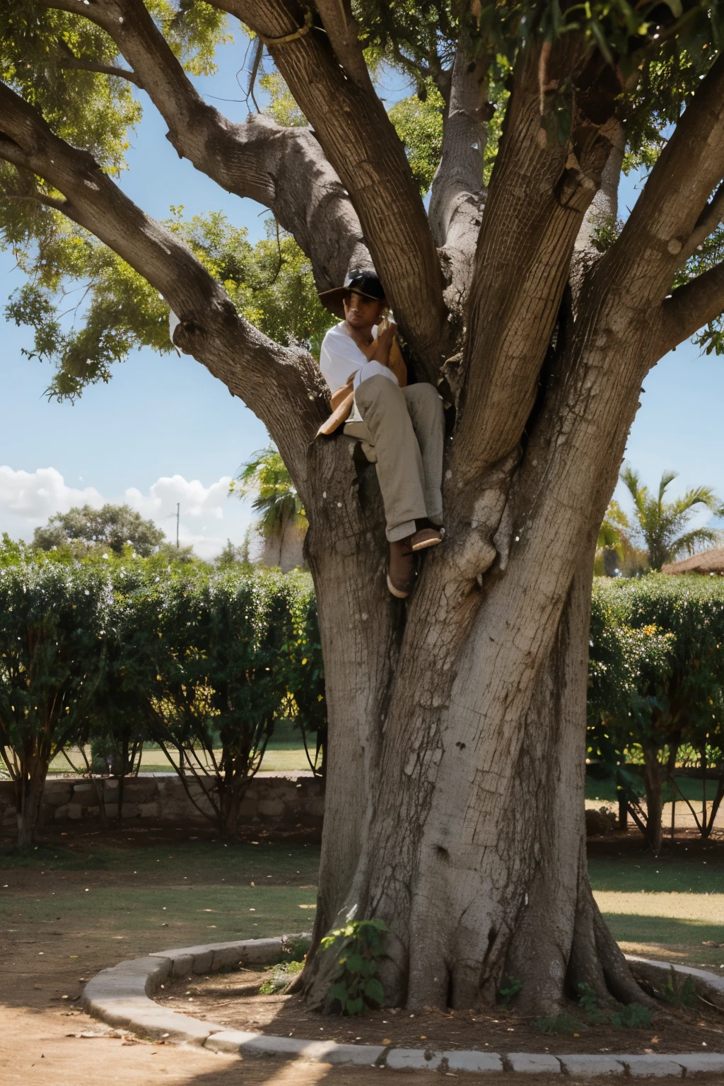 Hombre arbol de pie