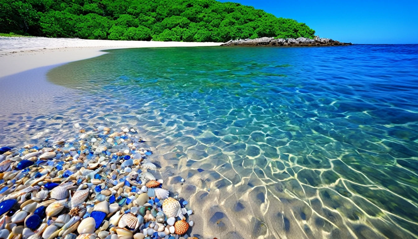 (best quality,highres:1.2),ultra-detailed,(realistic,photorealistic:1.37),jeweled beach,glassy blue gems litter the beach covering almost all of the sand,blue coast,colorful crab,lovely beach scene,rocky ridges,cove,beach vacation,natural beauty,serene atmosphere,crystal-clear water,soft cobalt blue sand,glistening sunlight,lush vegetation,seashells,refreshing breeze,saltwater scent,sandy dunes,gentle waves,coastal paradise,tropical paradise,secluded getaway,tranquil escape,vibrant colors,sparkling ocean,marine life exploration,sun-kissed paradise,shimmering reflections,fresh seafood,seaside relaxation,waterfront retreat,fascinating seascapes,unspoiled coastline,idyllic scenery,hidden treasure,beach exploration,hidden gem,captivating view,pristine environment,luxury beach destination,serenity