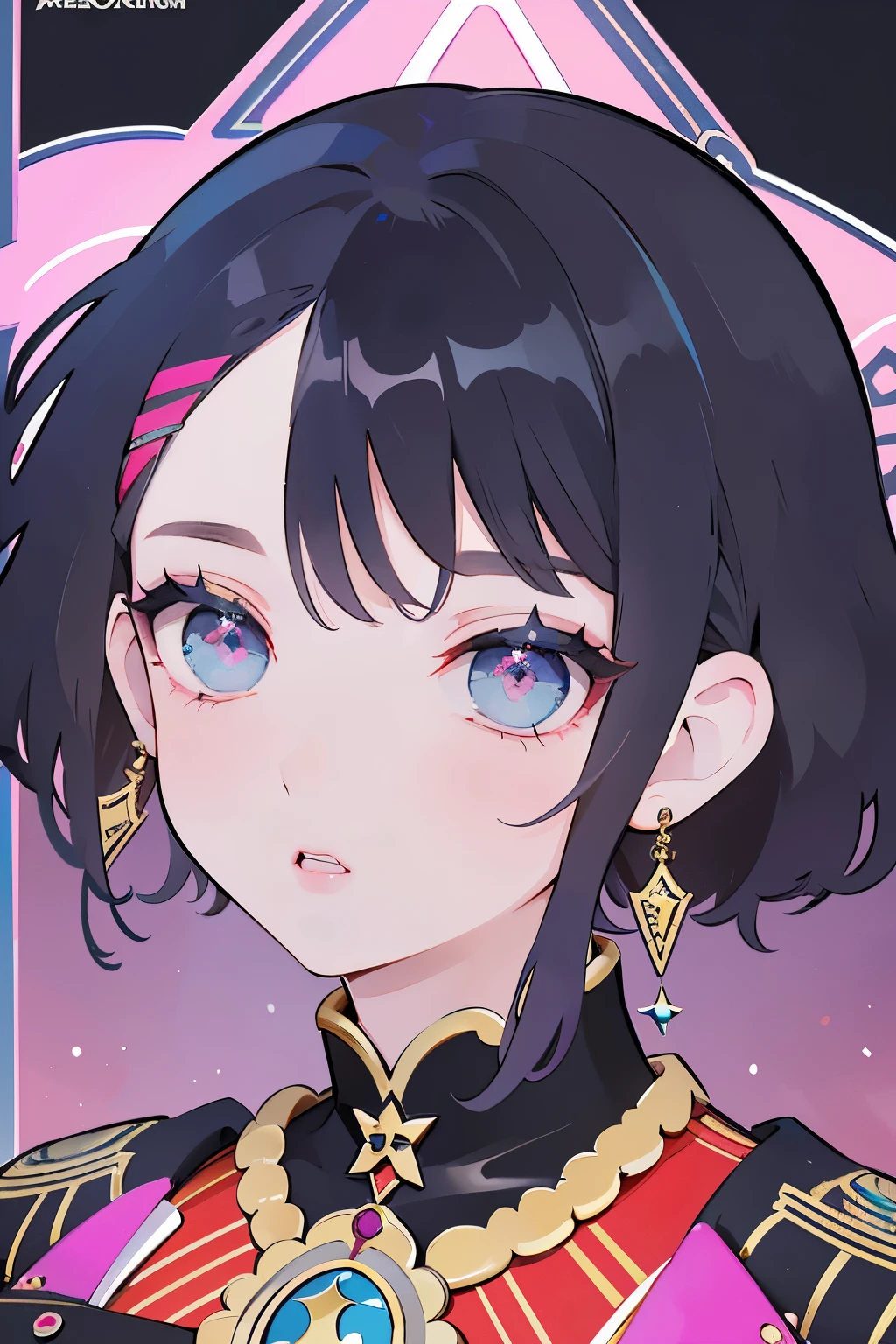 A woman who gets very close to the viewer and makes a V sign, colorful, punk style, JOJO style, ethnic style, ancient style, cyber style one-piece fashion, 24K, masterpiece, dynamic movement, detailed face, detailed and beautiful eyes, well-shaped beautiful face, red-purple lips, photorealistic 1.0, skin texture: 1.0, artwork, sensual,