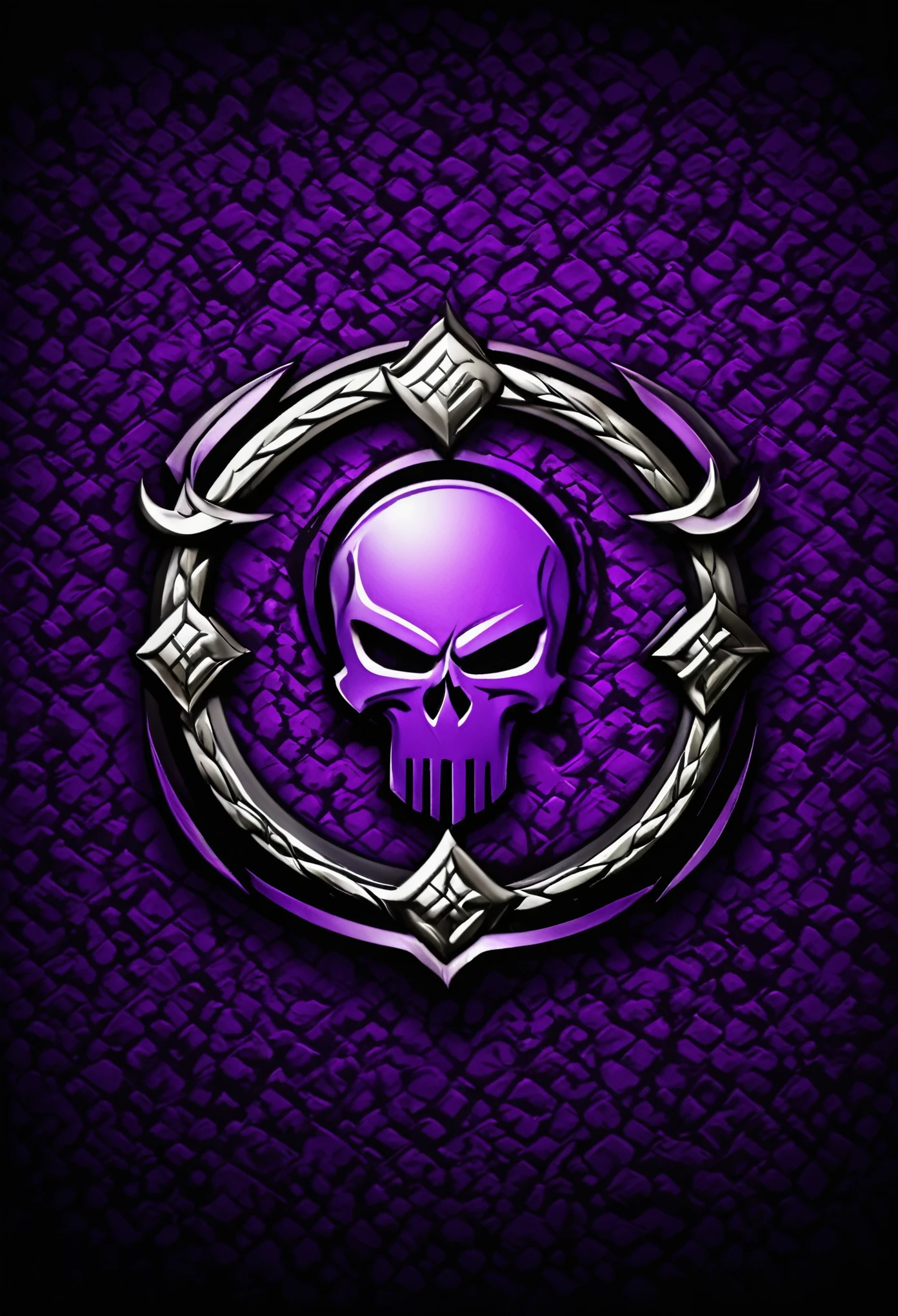 ((boa qualidade)), ((detalhado)), clan logo, roxo com preto, escrito BDB principal na imagem, background symbols