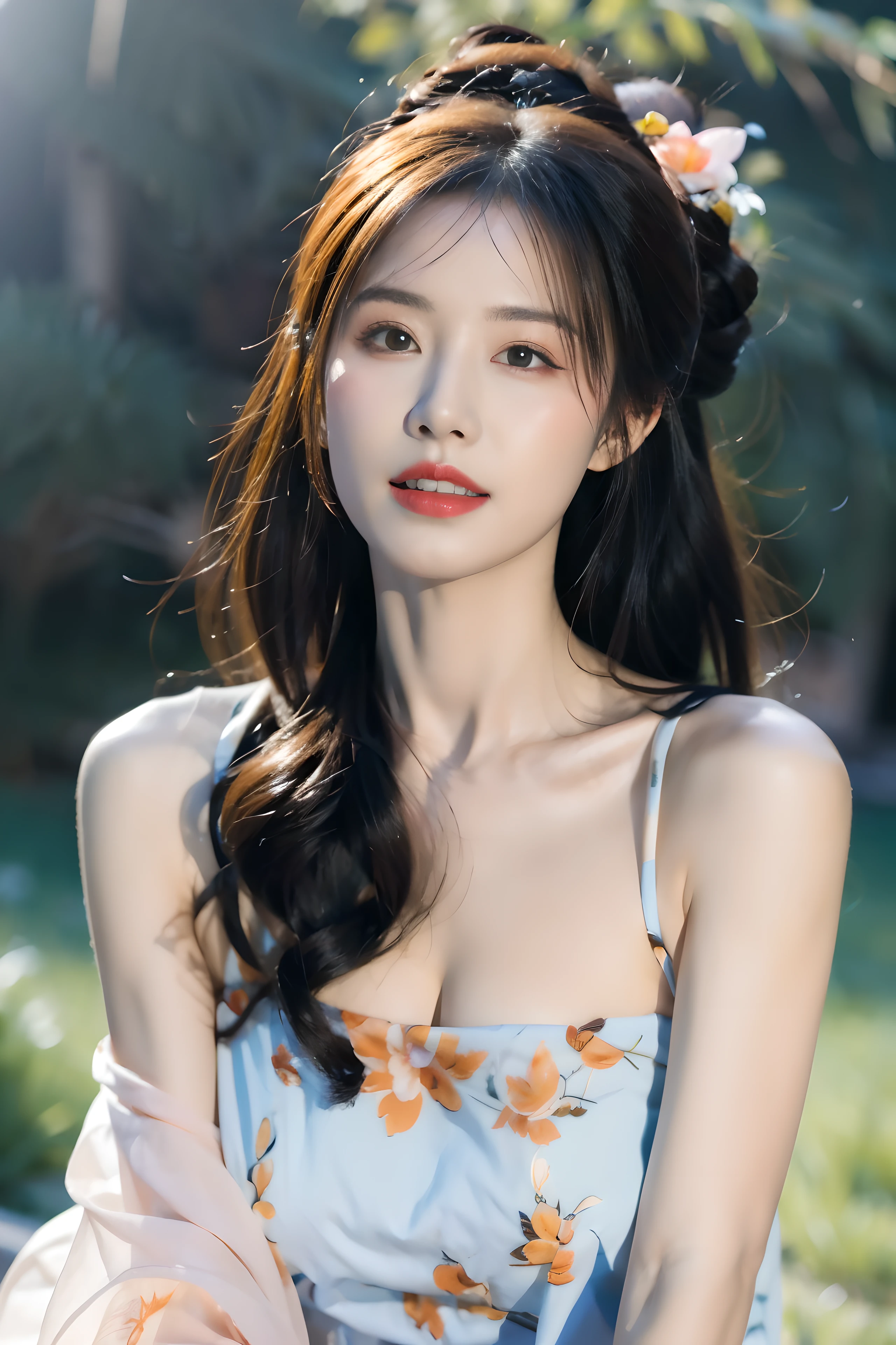 original photo,best quality),(lifelike,照片lifelike:1.3),best quality,Very detailed,masterpiece,Ultra Detailed,illustration,1 girl,Predominant_Body,Dynamic Angle,World Masters Theatre,messy_long_hair,best quality,Extremely detailed CG unified 8k wallpaper,,amazing,Light,lens_Flare,Dunhuang_style,Real People