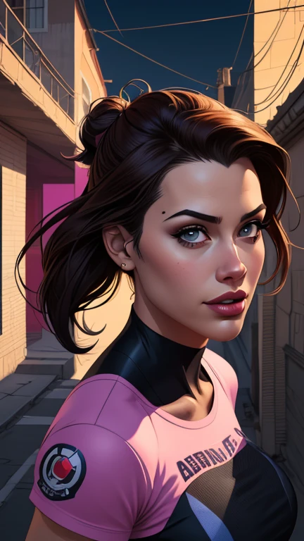obra de arte, melhor qualidade,Cartoon style digital illustration artgerm style jil Valentin resident Evil (papel de parede extremamente detalhado da unidade CG 8k), (melhor qualidade), (best illustration), (melhor sombra), absurdos, Realistic lighting, (Abismo), lindo brilho detalhado, arte de , Cartoon style digital illustration style artgerm style Cartoon style digital illustration artgerm style